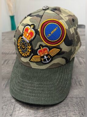 Camo Patch Baseball Cap in Green